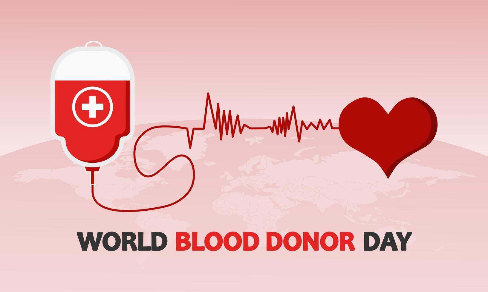 Donate blood concept. World blood donor day. Vector illustration.
