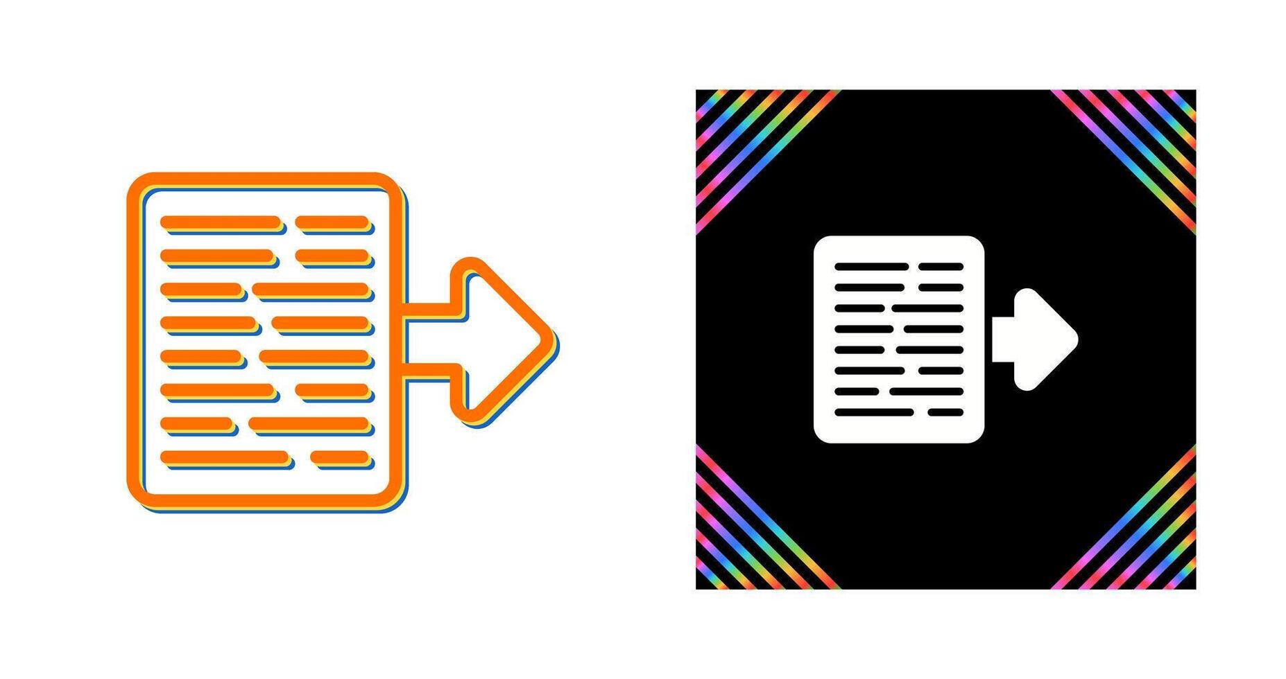 Document Export Vector Icon