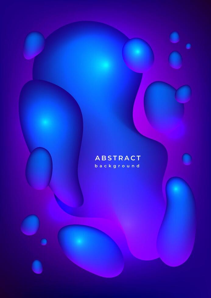 Blurred abstract background. Liquid effect. Templates with gradient pattern. Volumetric flowing purple colors. Futuristic gradient shapes for music poster, cover, banner, placard. Vector illustration