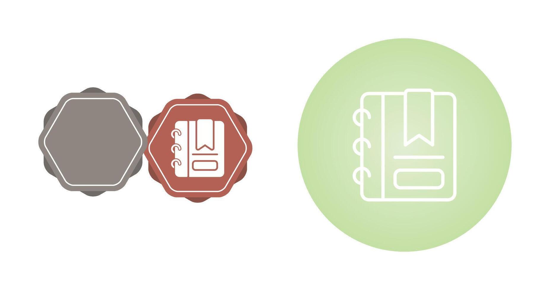 Writing pad with bookmark Vector Icon