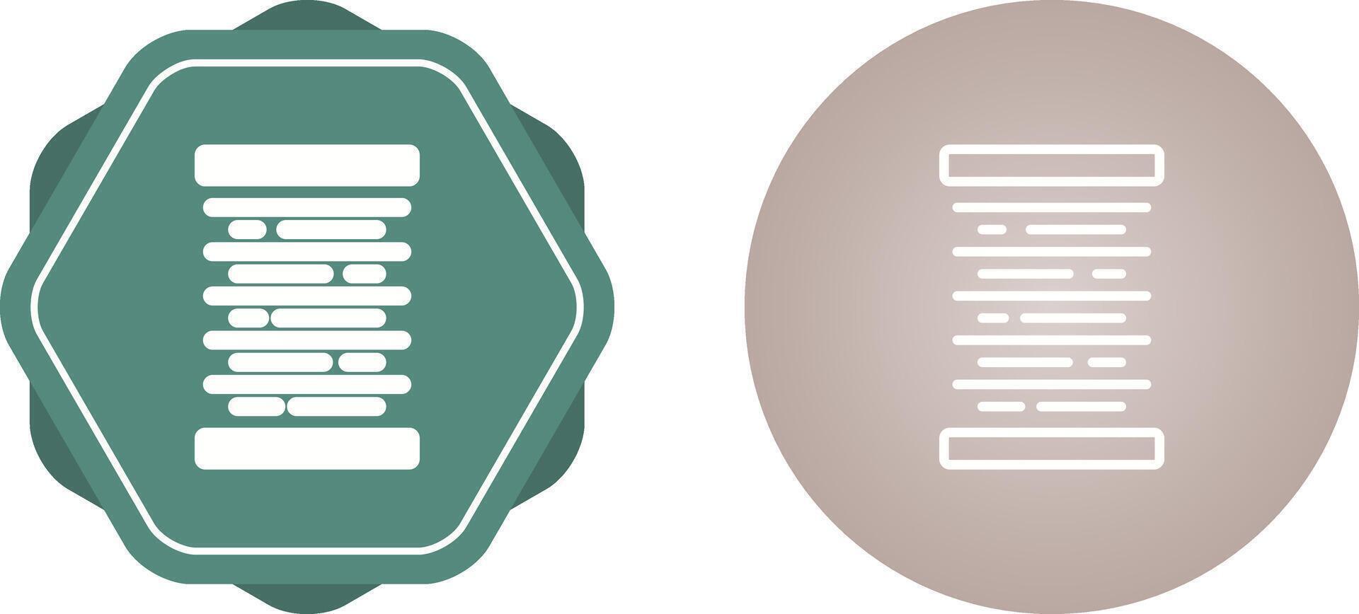 Center Alignment Vector Icon