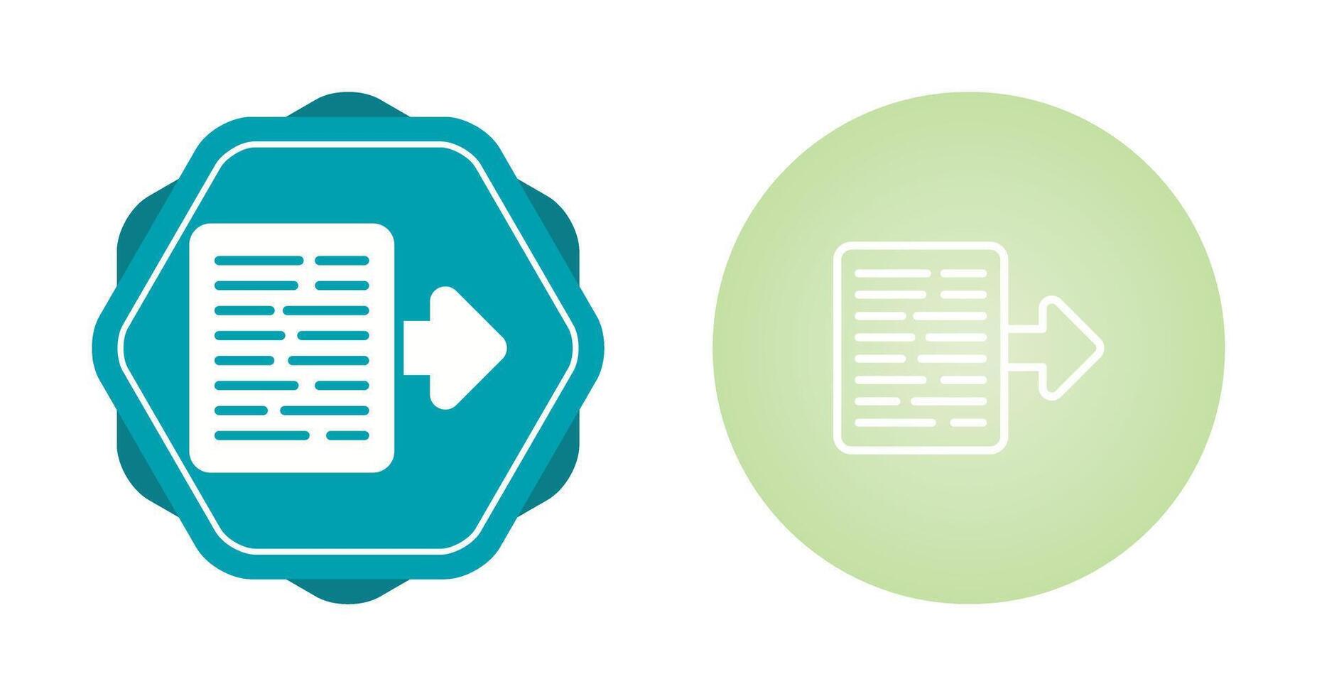 Document Export Vector Icon