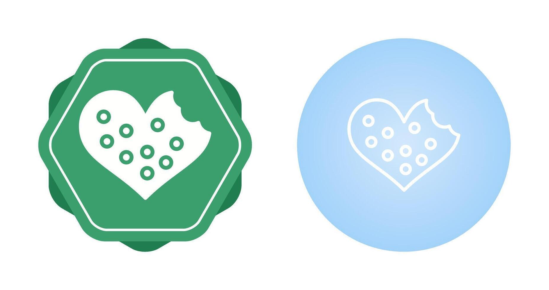 Heart shaped cookies Vector Icon