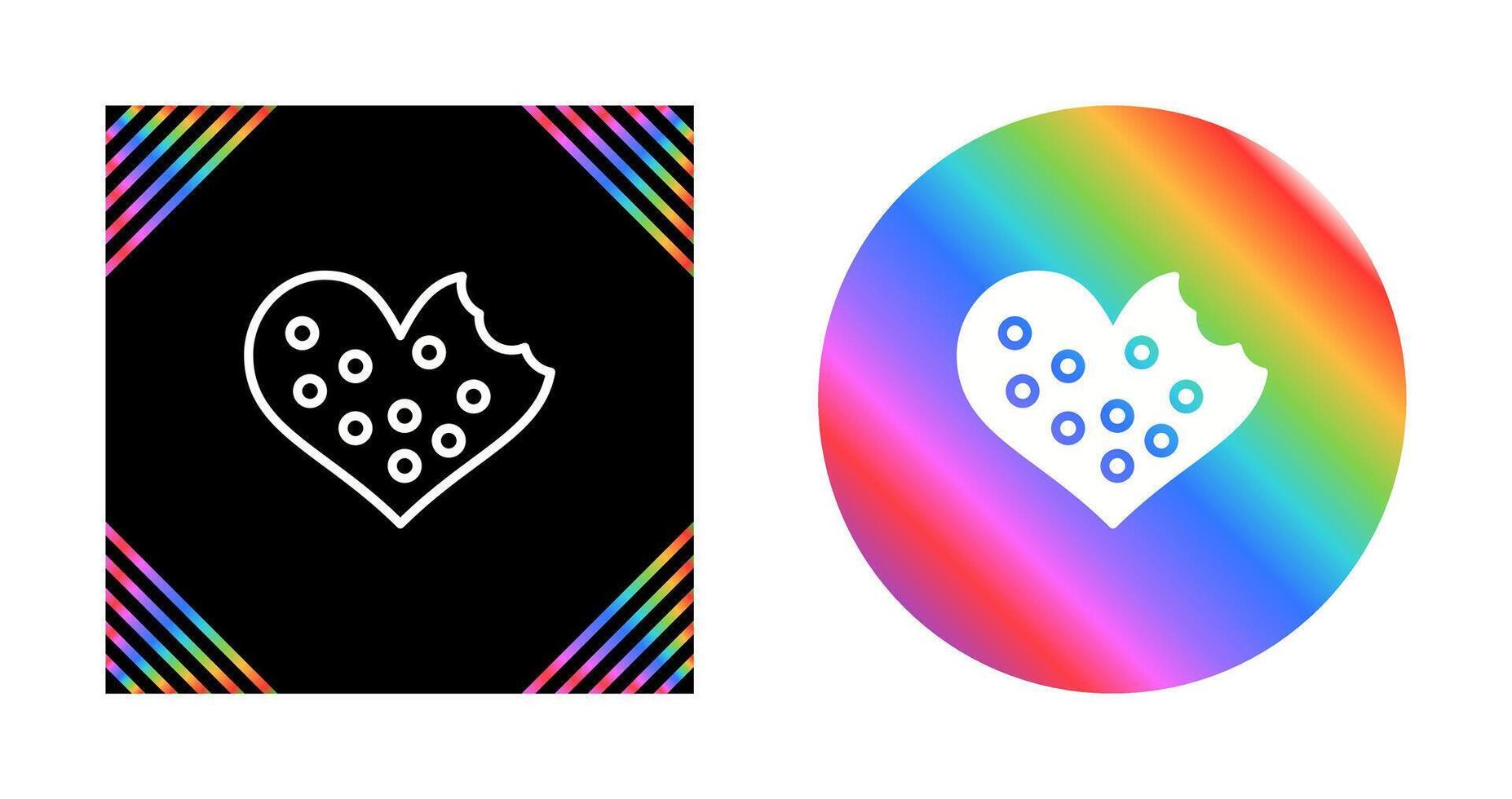 Heart shaped cookies Vector Icon