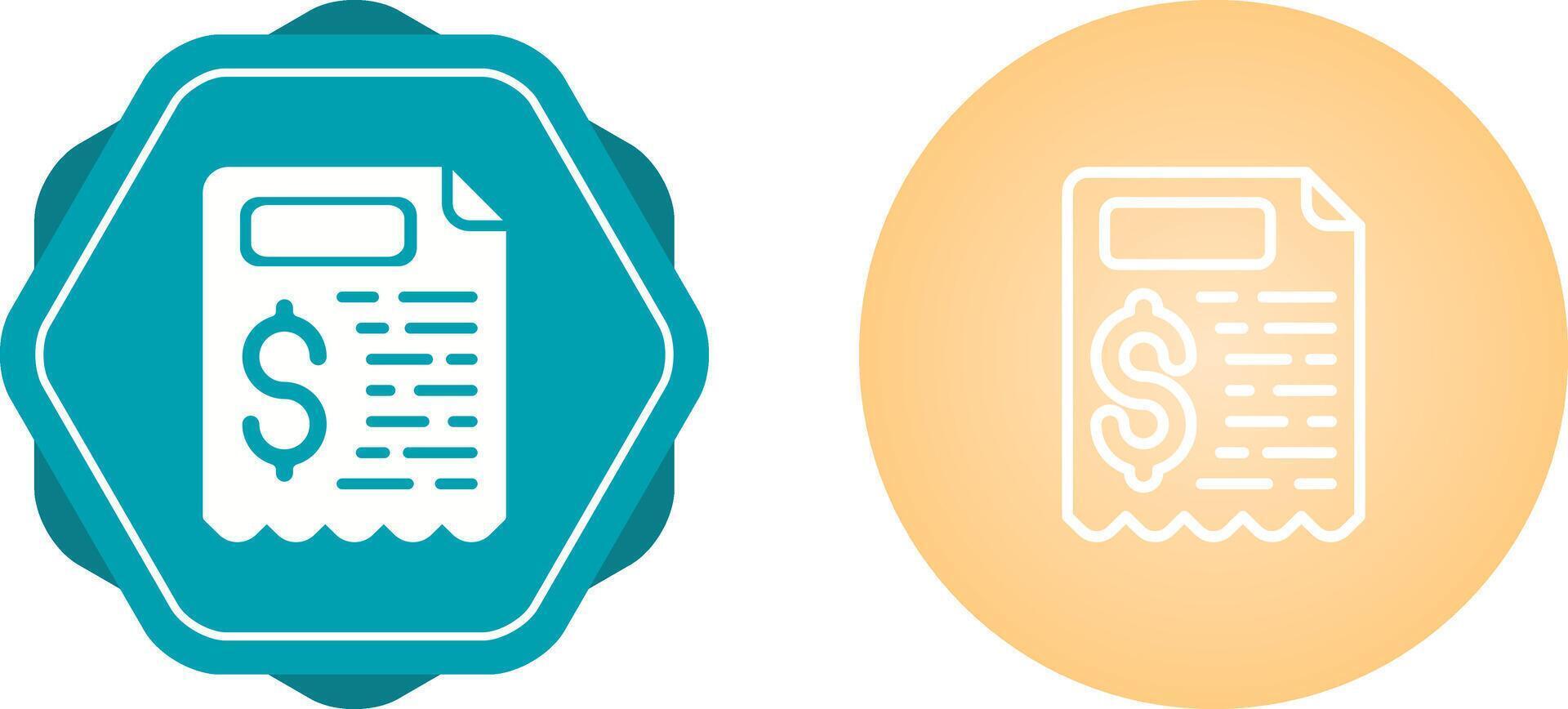 Receipt Vector Icon