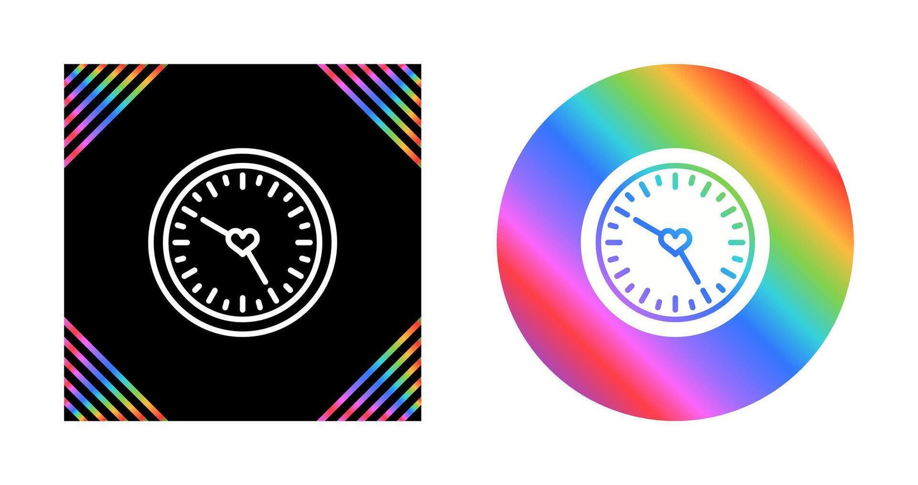 Love clock Vector Icon