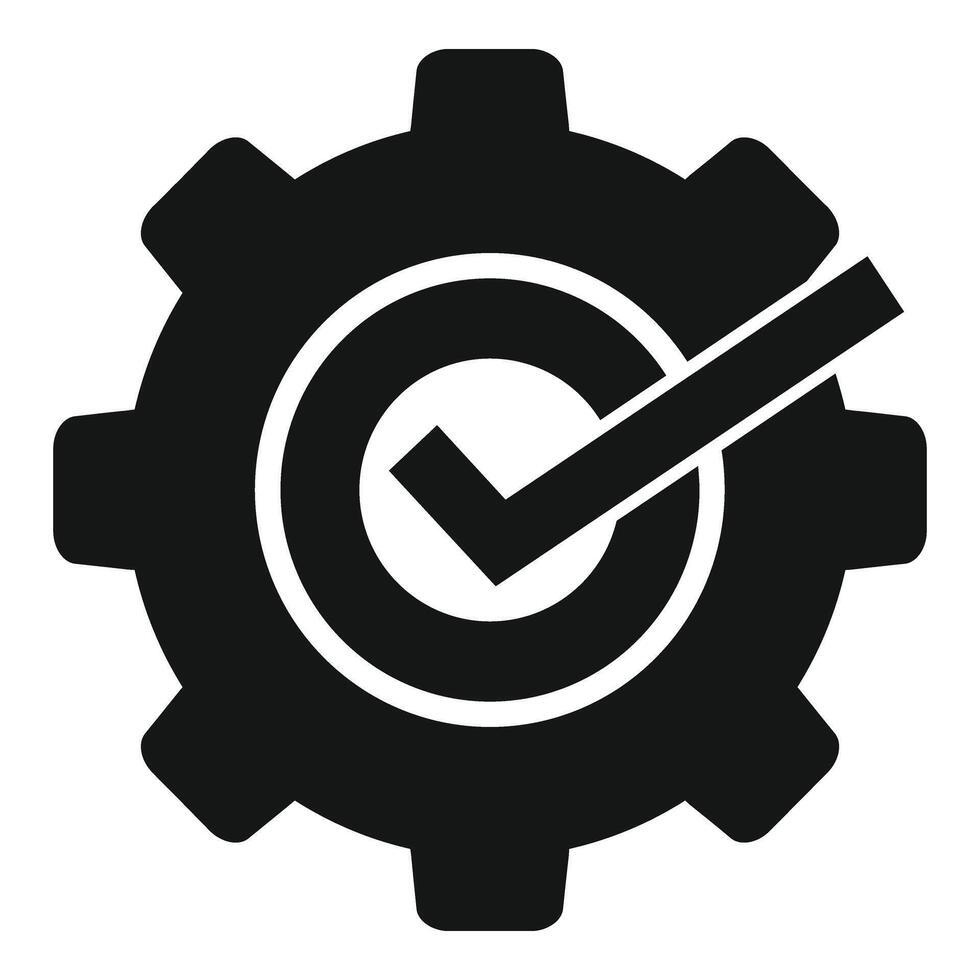 Gear insight icon simple vector. Business data vector