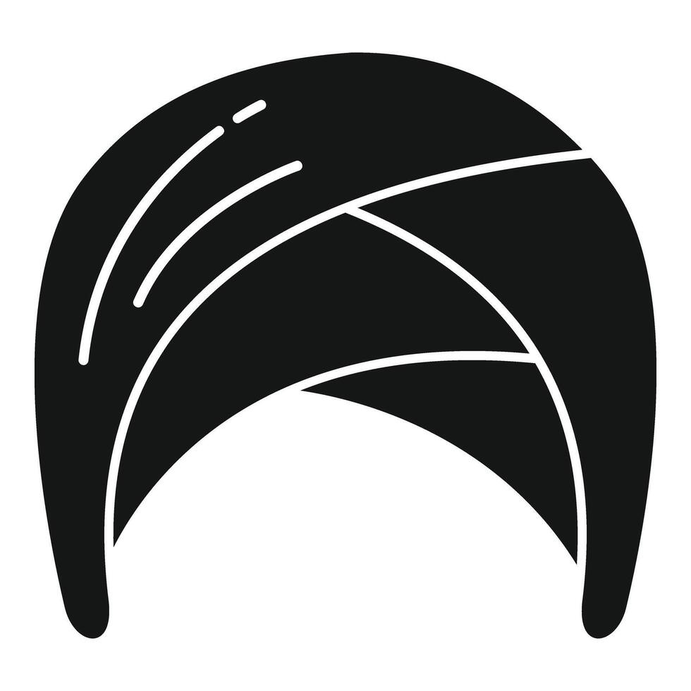 árabe turbante icono sencillo vector. asiático cabeza accesorios vector