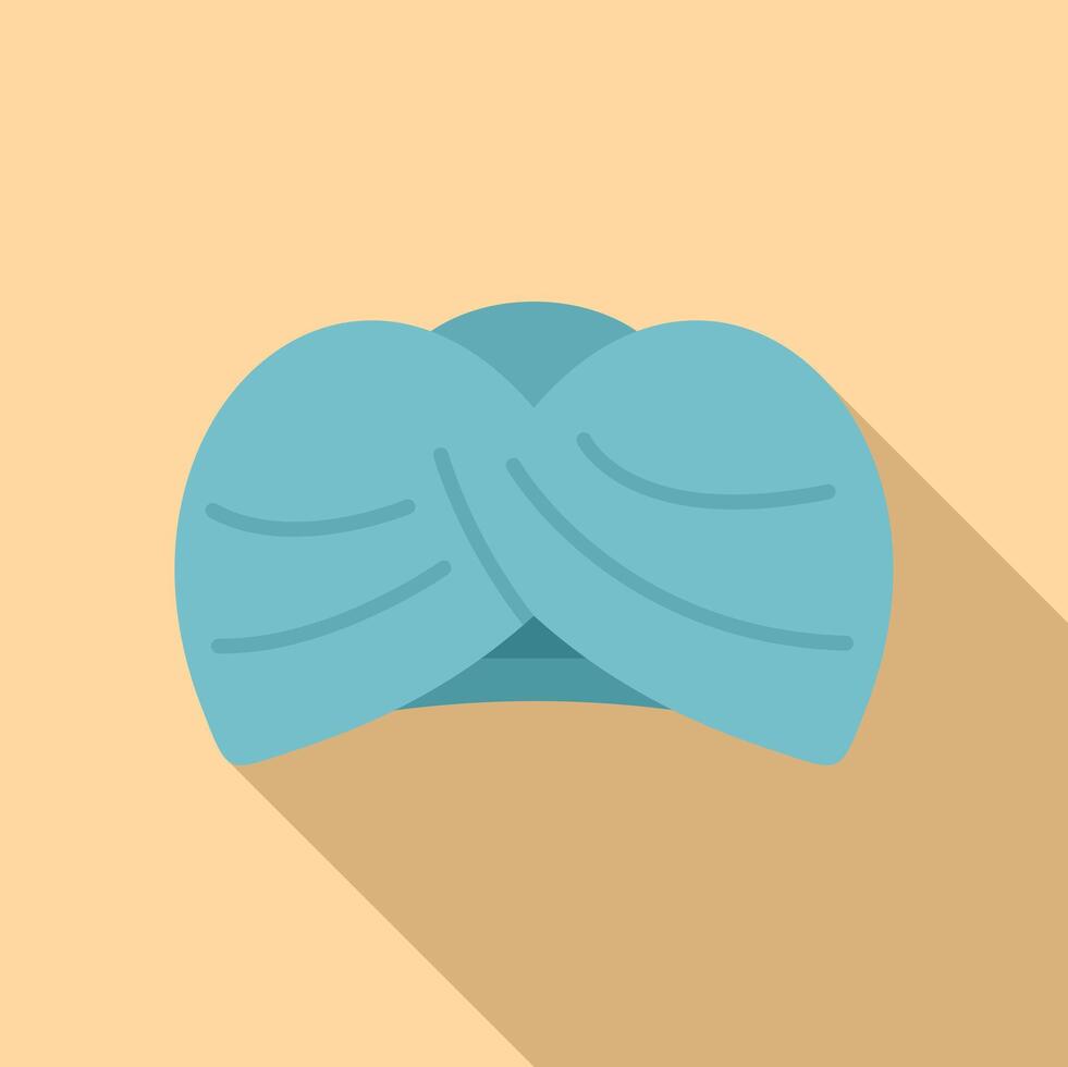 Sultan headgear icon flat vector. East religion vector