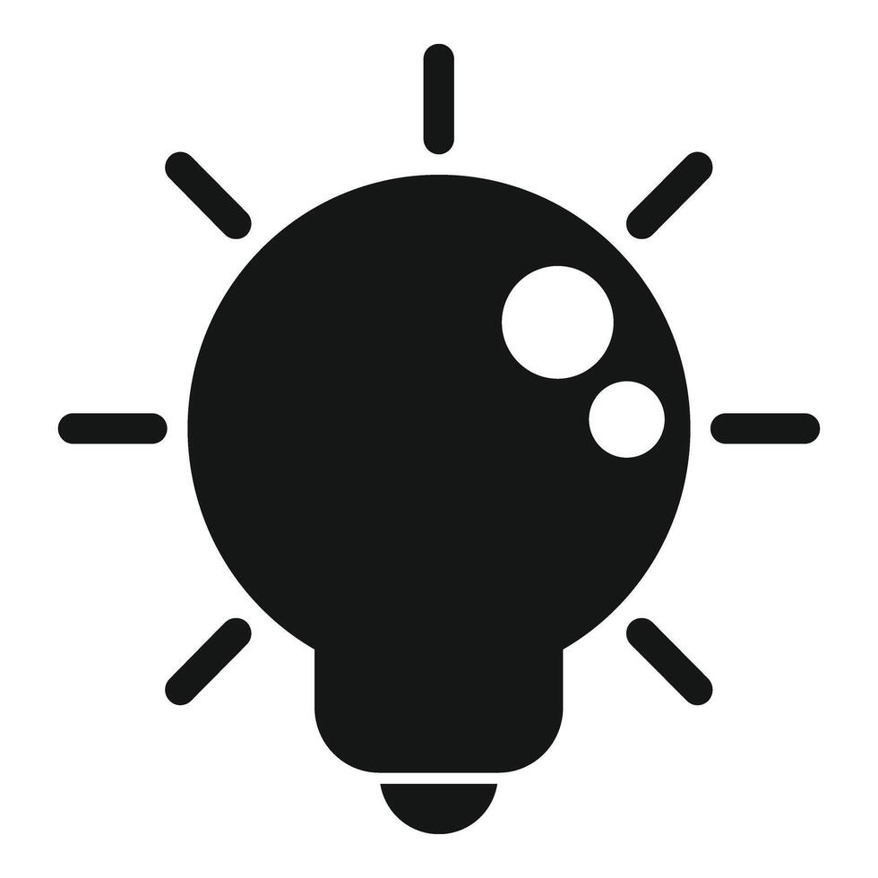 New idea bulb icon simple vector. Research review vector