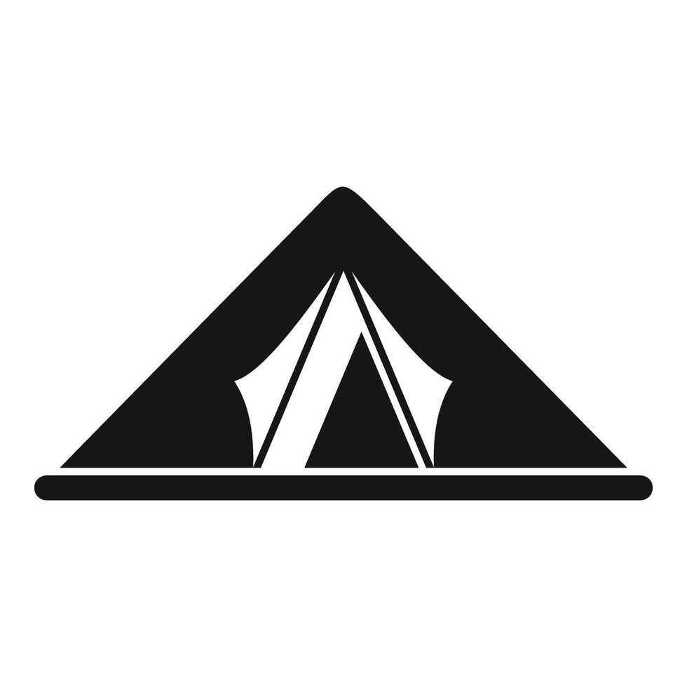 Travel tent icon simple vector. Life safety hiking vector