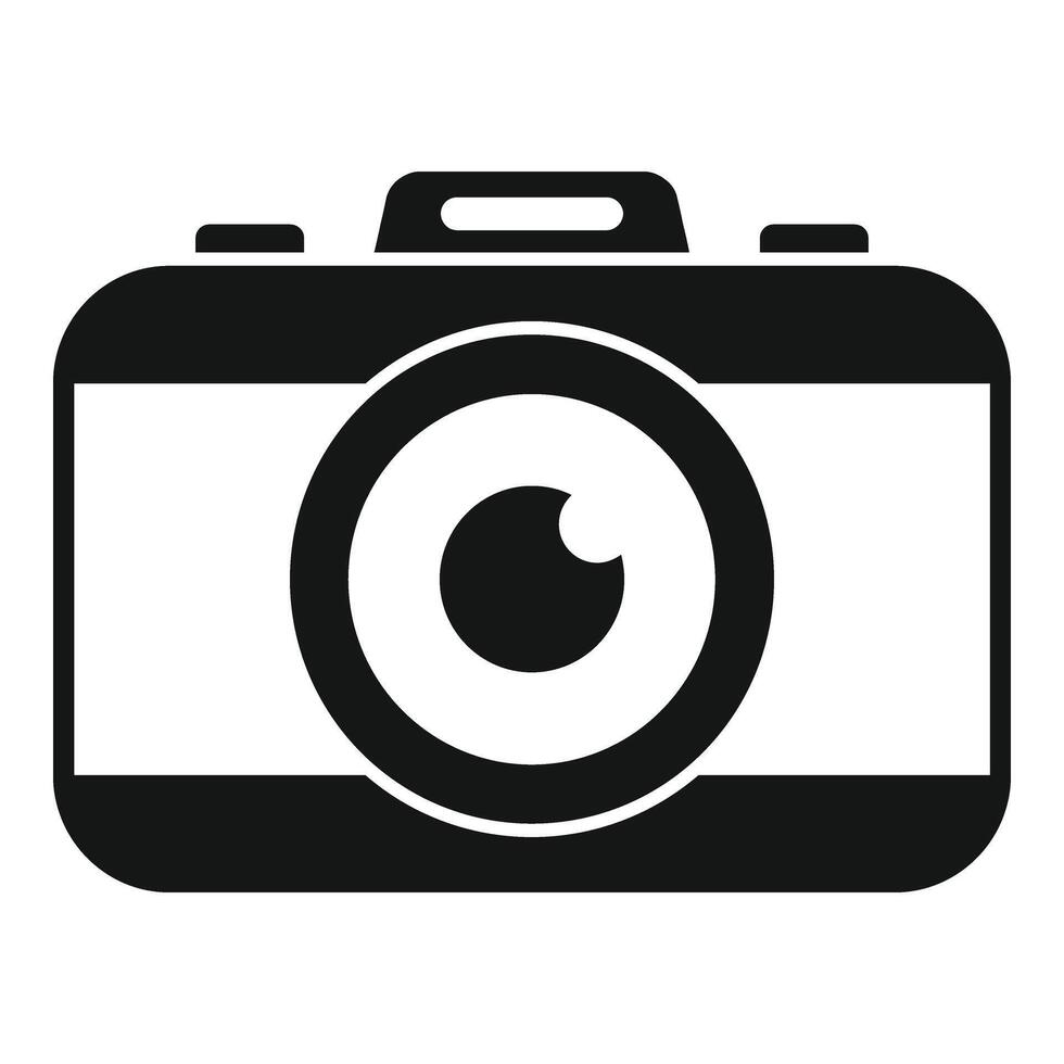 Travel camera risk icon simple vector. Finance happy vector