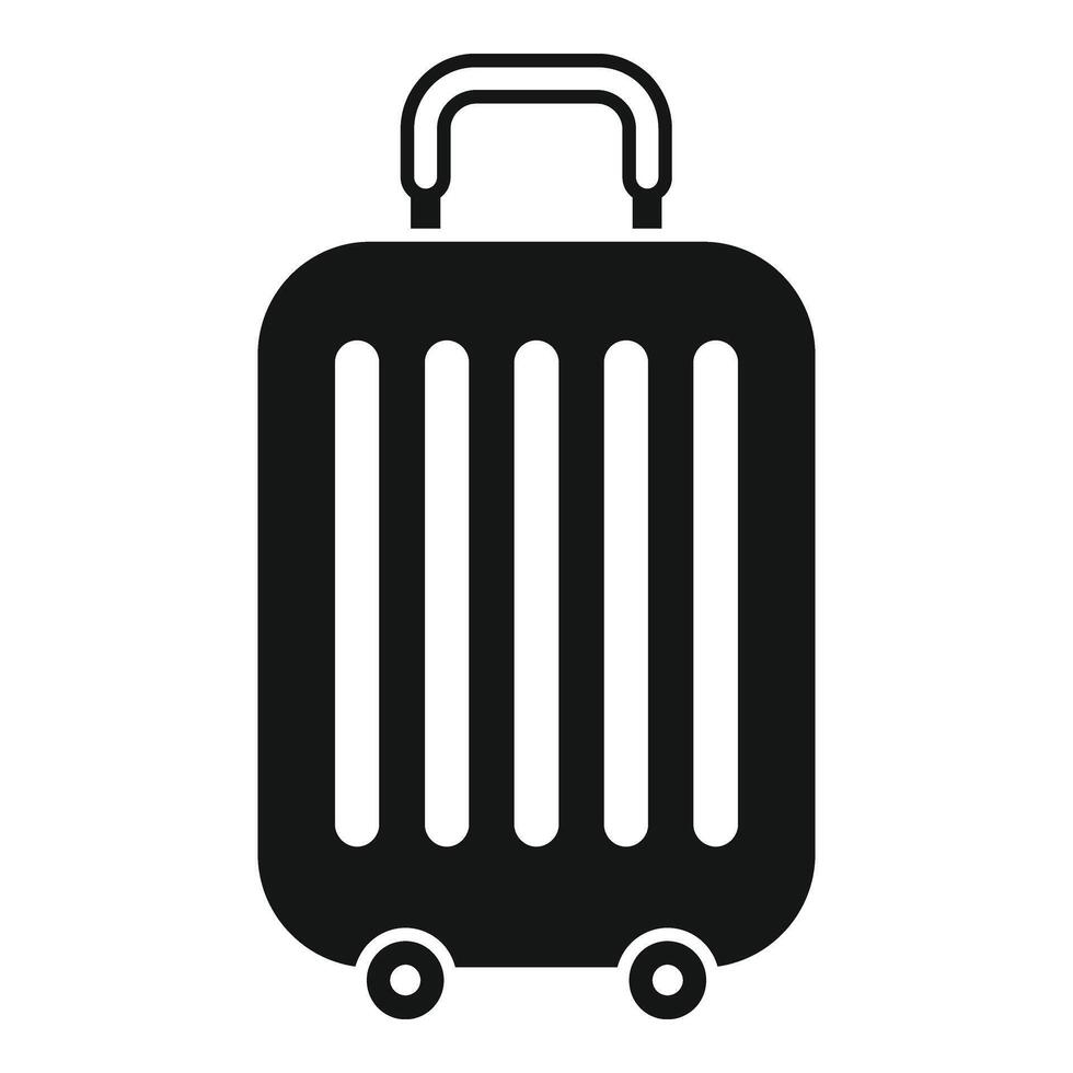Airplane travel bag icon simple vector. Walk service vector