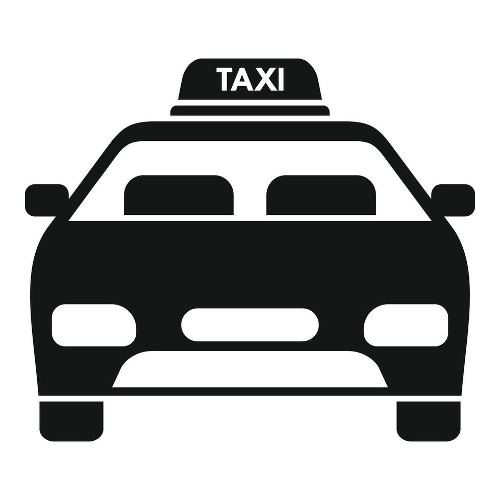 Taxi car travel icon simple vector. Airport service secure vector