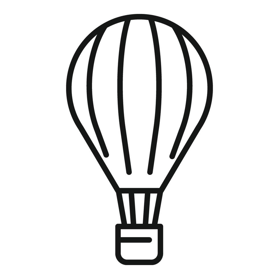 Air balloon travel icon outline vector. Retirement voyage vector
