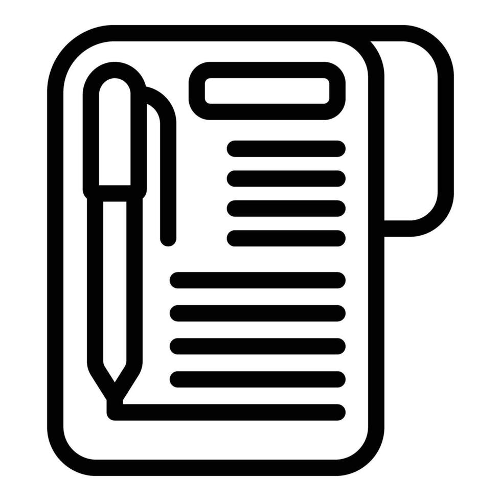 Sign document icon outline vector. Leader manager vector