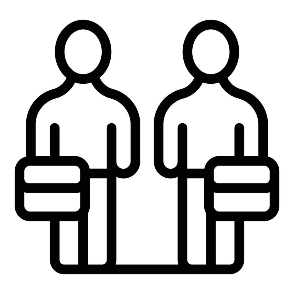 Office business meeting icon outline vector. Conference team vector