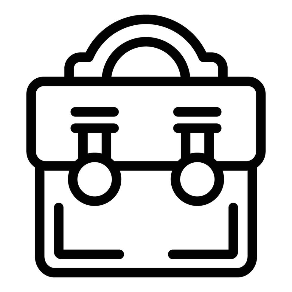Business bag icon outline vector. Video call character vector
