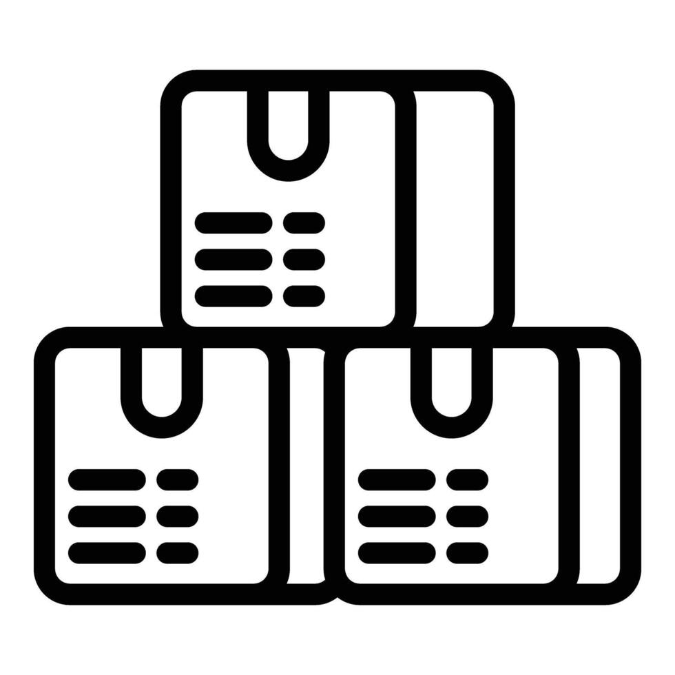 Parcel stack icon outline vector. Storage logistic vector