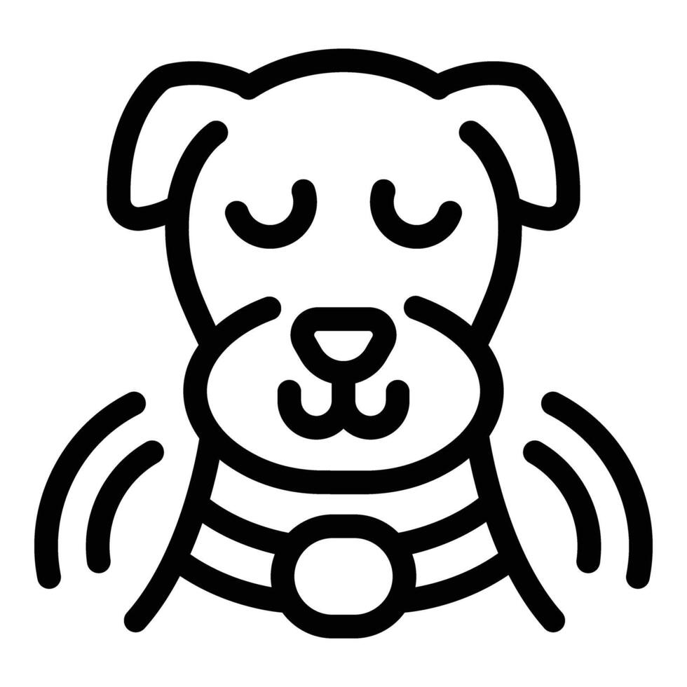 relajarse perro rastreador icono contorno vector. ciudad personaje vector