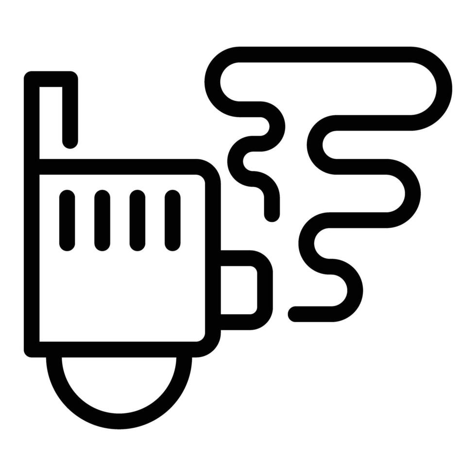 Vehicle fumes icon outline vector. Co2 dust smoke vector