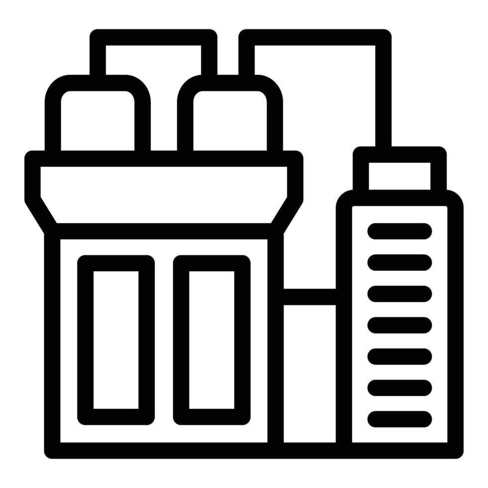Ecology factory icon outline vector. Industry energy vector