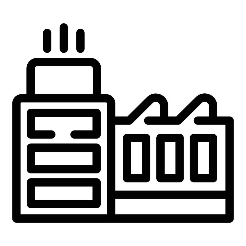 Industry factory icon outline vector. Power nuclear station vector