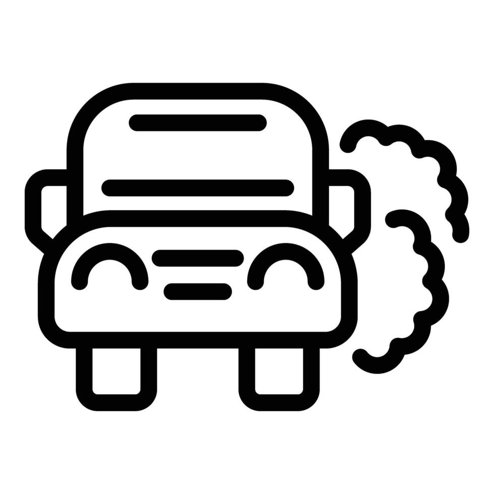 Ecological car fumes icon outline vector. Motor vehicle vector