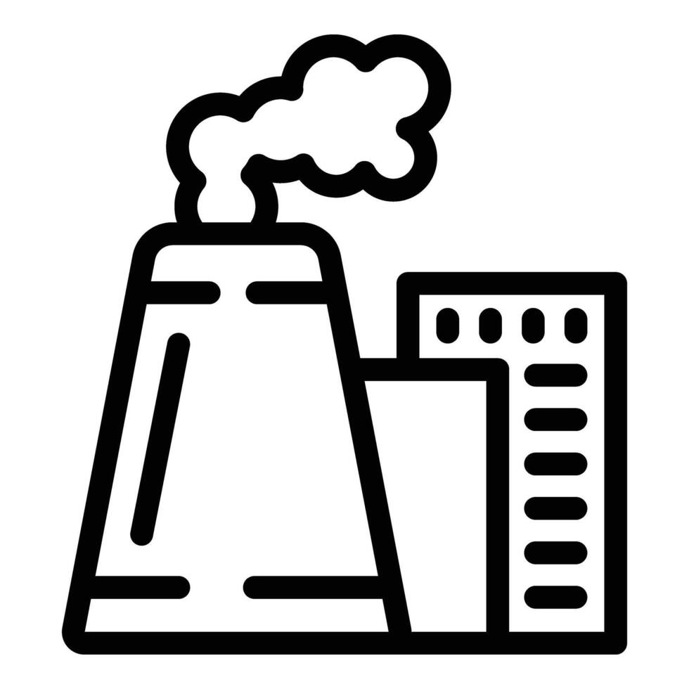 Working nuclear plant icon outline vector. Ecology solar vector