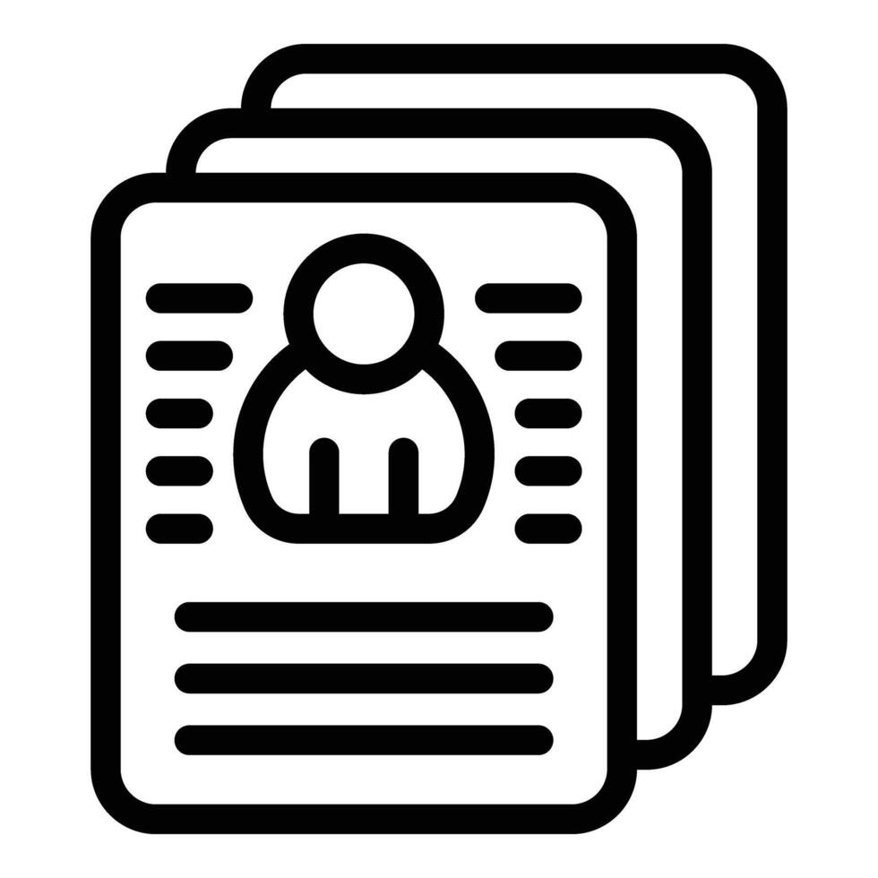 Meeting files icon outline vector. People work vector