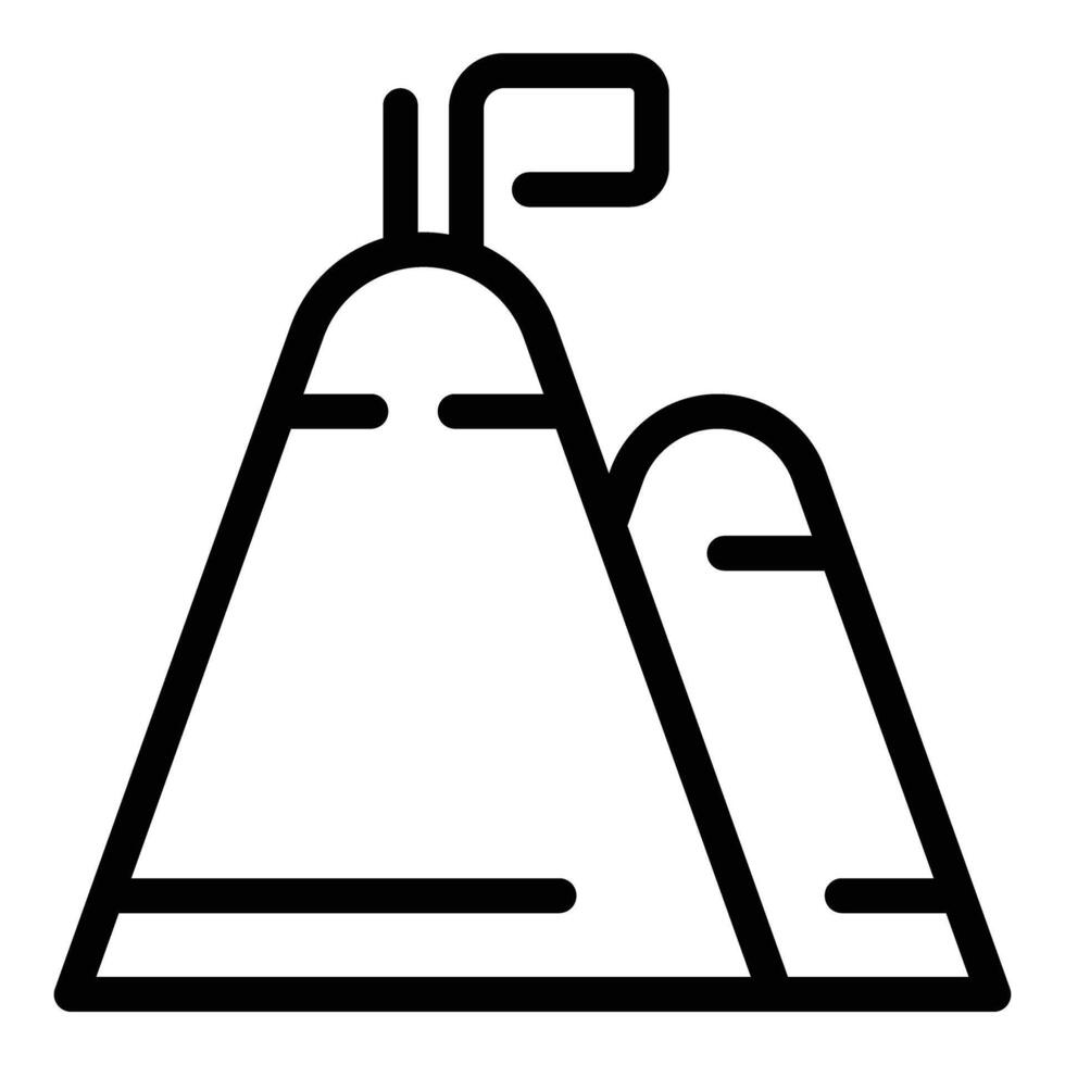 Business meeting mountain target icon outline vector. Online video call vector