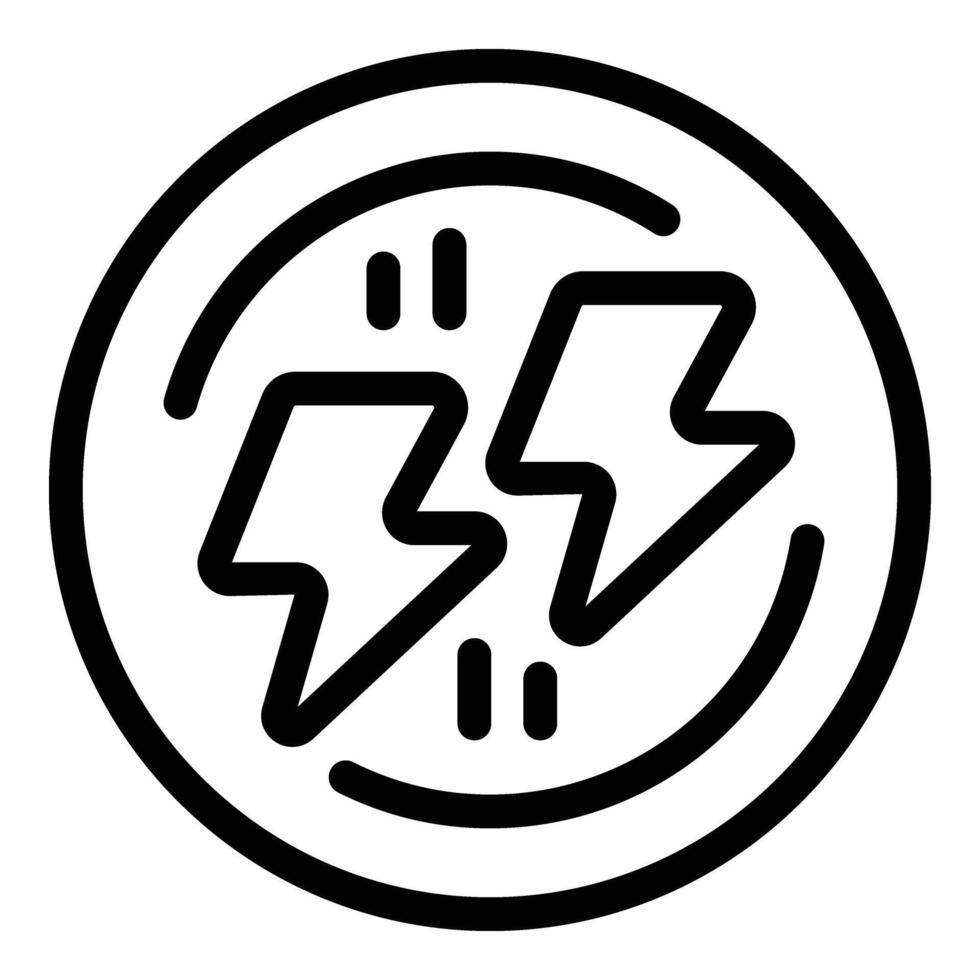 Power energy icon outline vector. Nuclear station vector