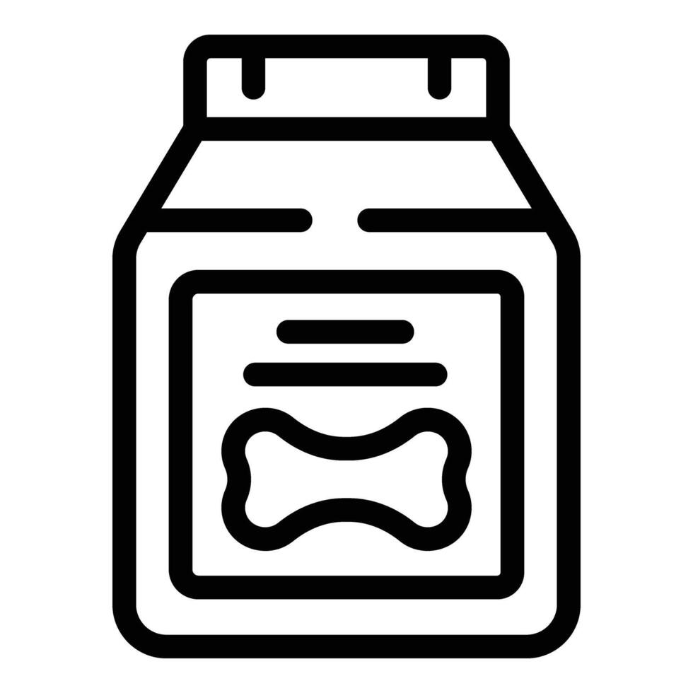 Pet food package icon outline vector. Urban care vector