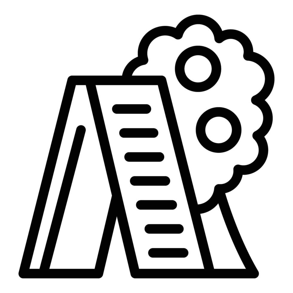 Farm garden ladder icon outline vector. Working agriculture vector