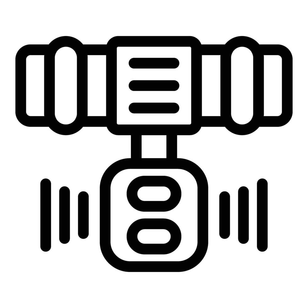 Lost chip tracker icon outline vector. Animal finder vector