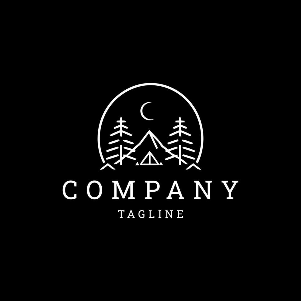 AI generated Camping logo vector icon design template