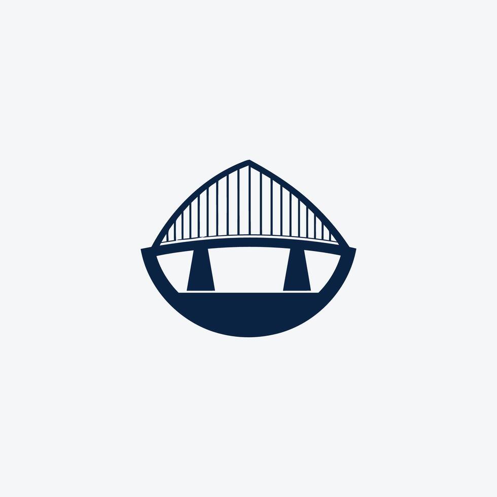 AI generated A powerful and unique bridge builder logo design. vector