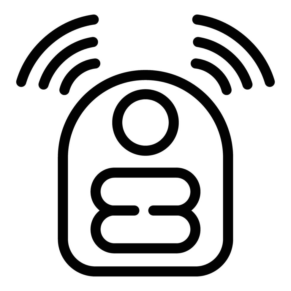 Pet tracker online icon outline vector. Urban monitoring vector