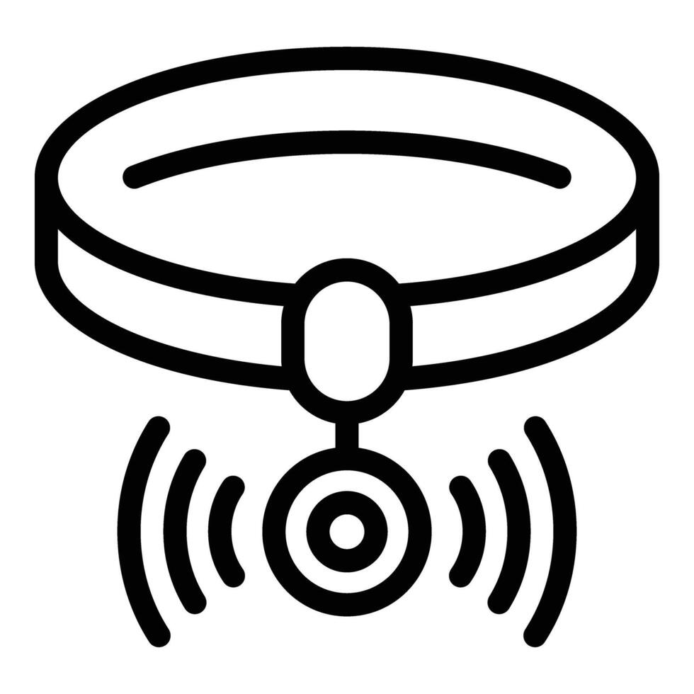 Collar dog tracker icon outline vector. Lost finder canine vector