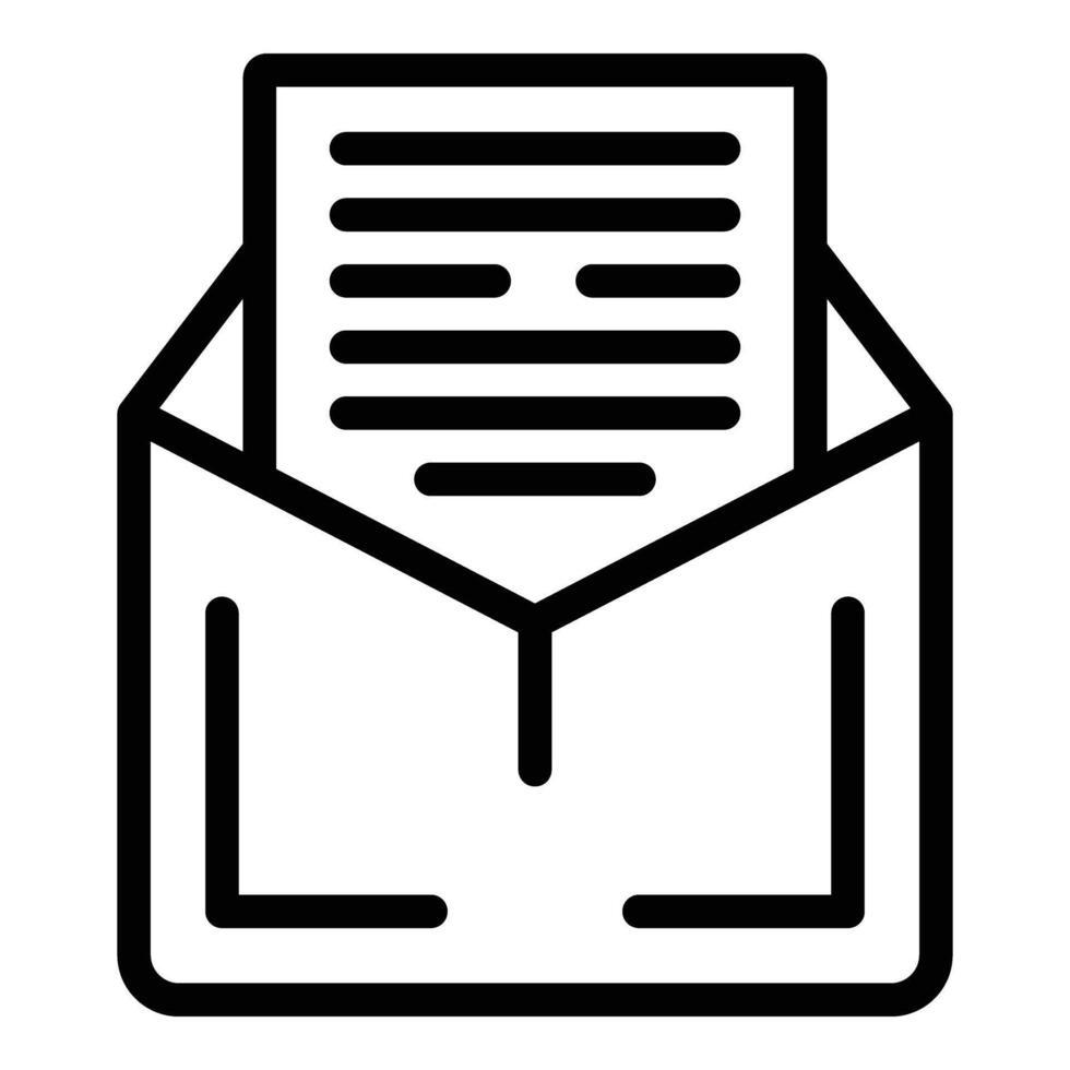 Mail text info icon outline vector. System student vector