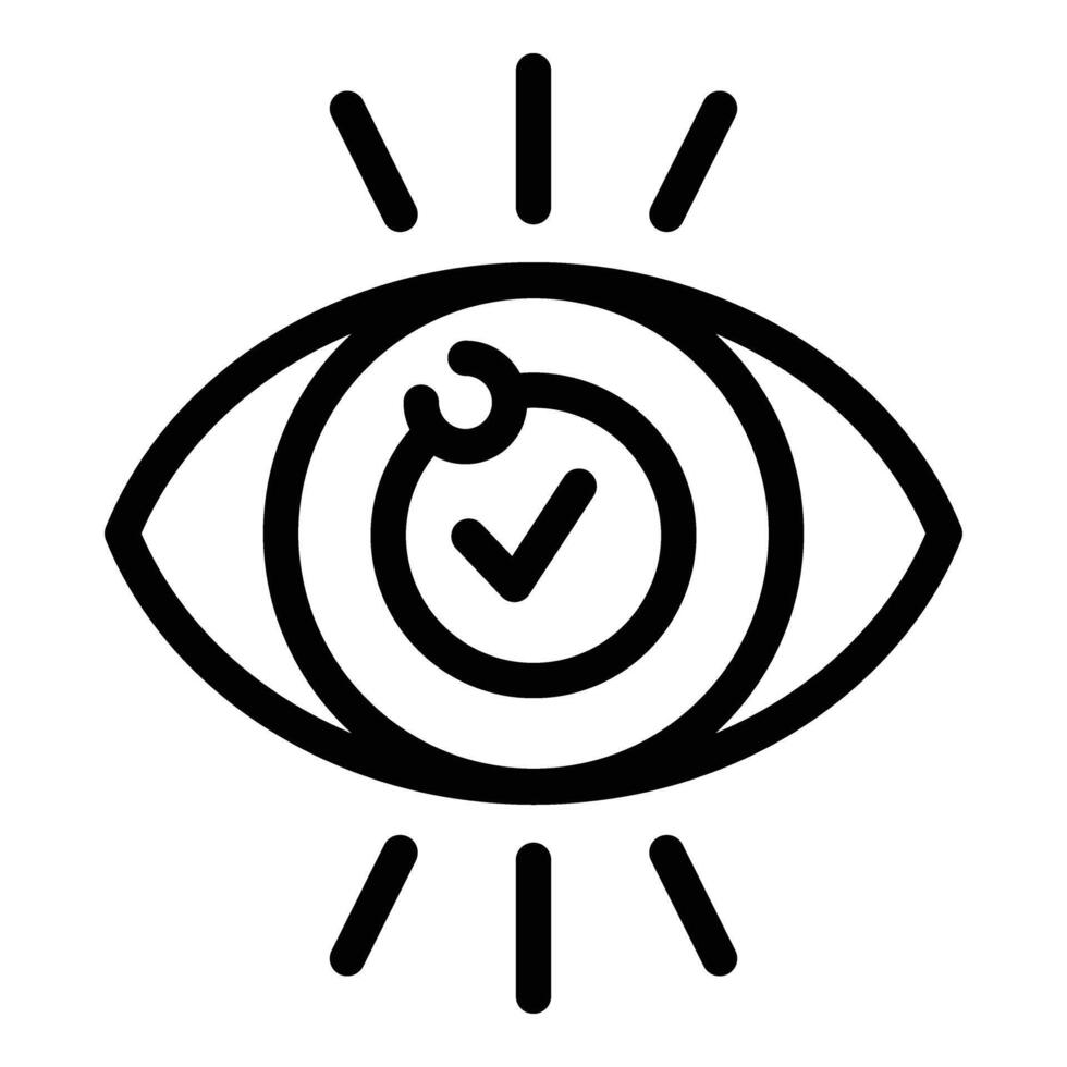 Eye care societal icon outline vector. Corporate ethic vector