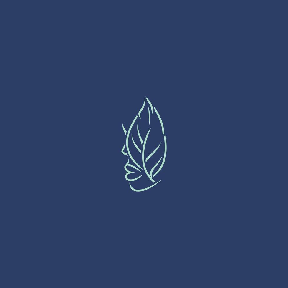 AI generated Abstract leaf icon logo design vector