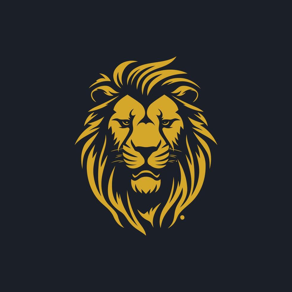 ai generado león cabeza logo icono.premium Rey animal signo. vector ilustración.