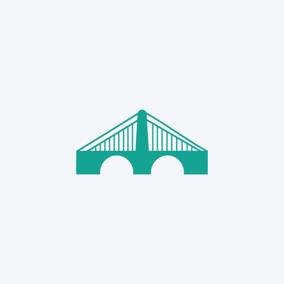 ai generado el puente logo es un minimalista y sencillo en forma de puente logo. el logo además mira muy elegante y elegante a el mismo tiempo. vector