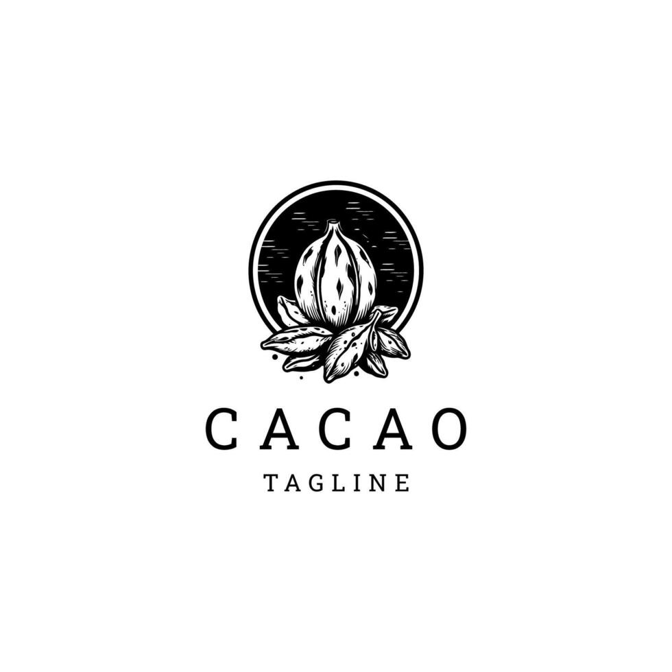 ai generado cacao logo vector icono diseño modelo