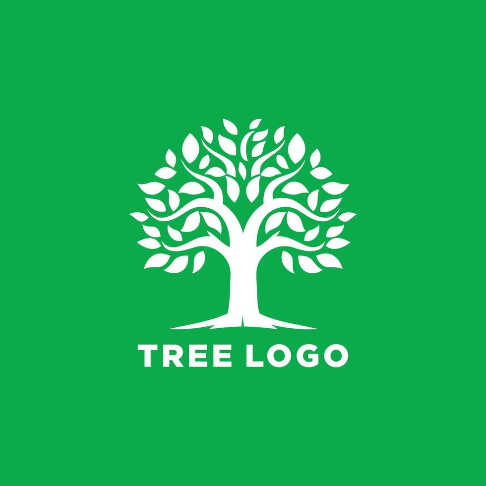 AI generated abstract Tree of Life logo. Organic nature symbol. Tree branch with leaf sign. Natural plant design element emblem. Vector illustration.