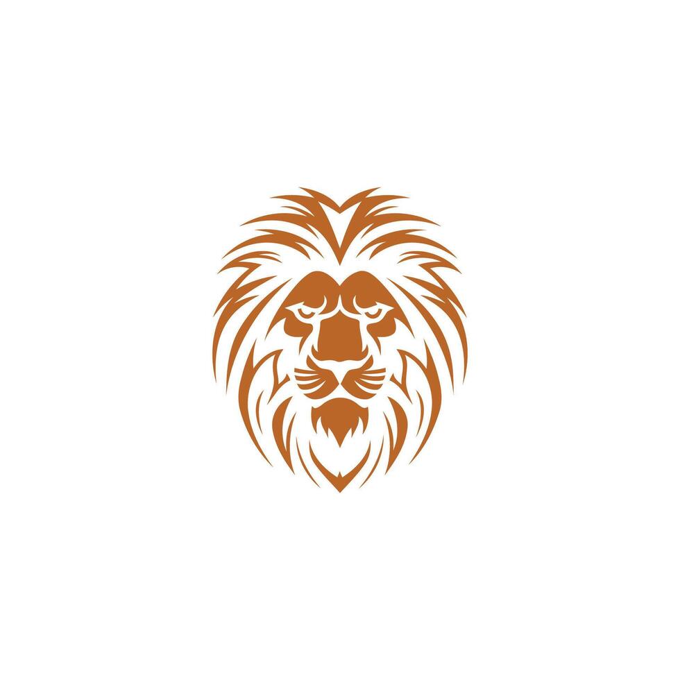 AI generated Lion head logo icon.Premium king animal sign. Vector illustration.