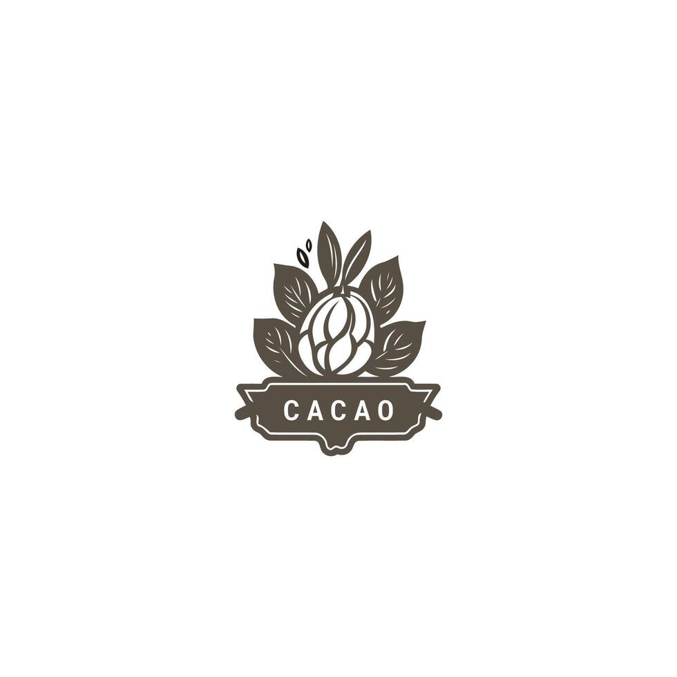 ai generado cacao logo vector icono diseño modelo