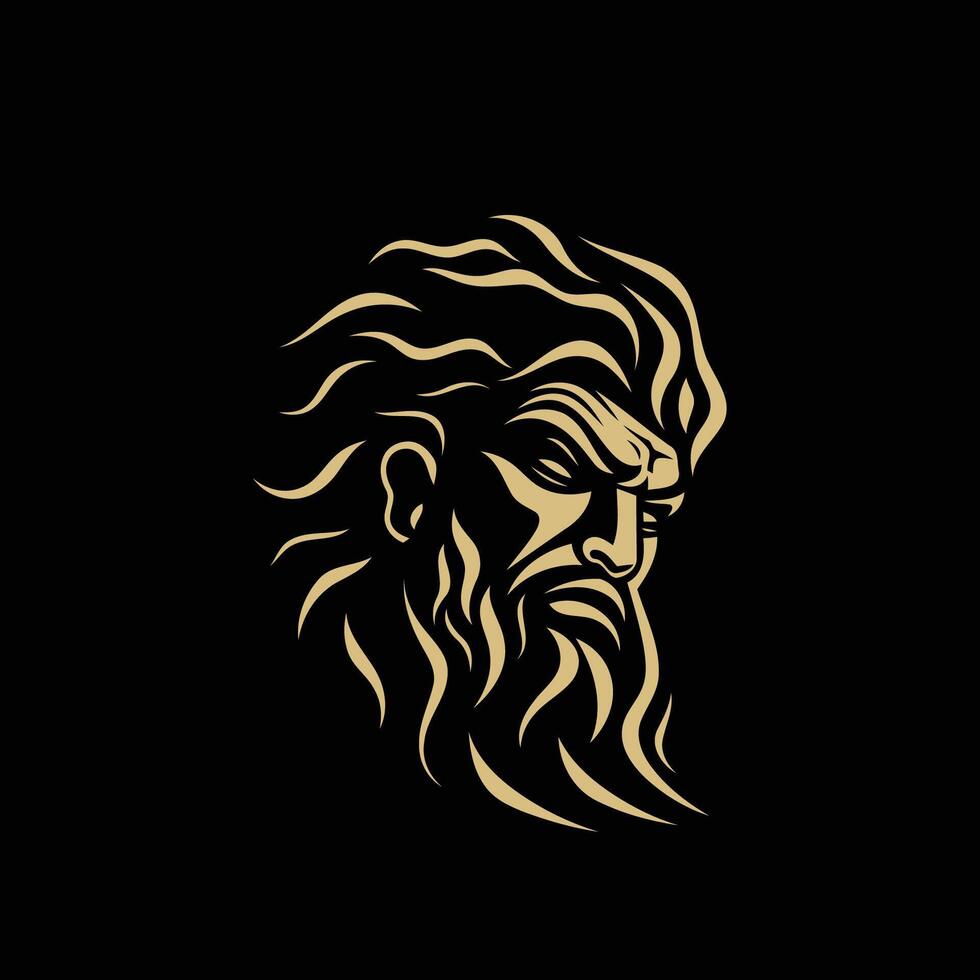 ai generado Zeus logo diseño vector ilustración