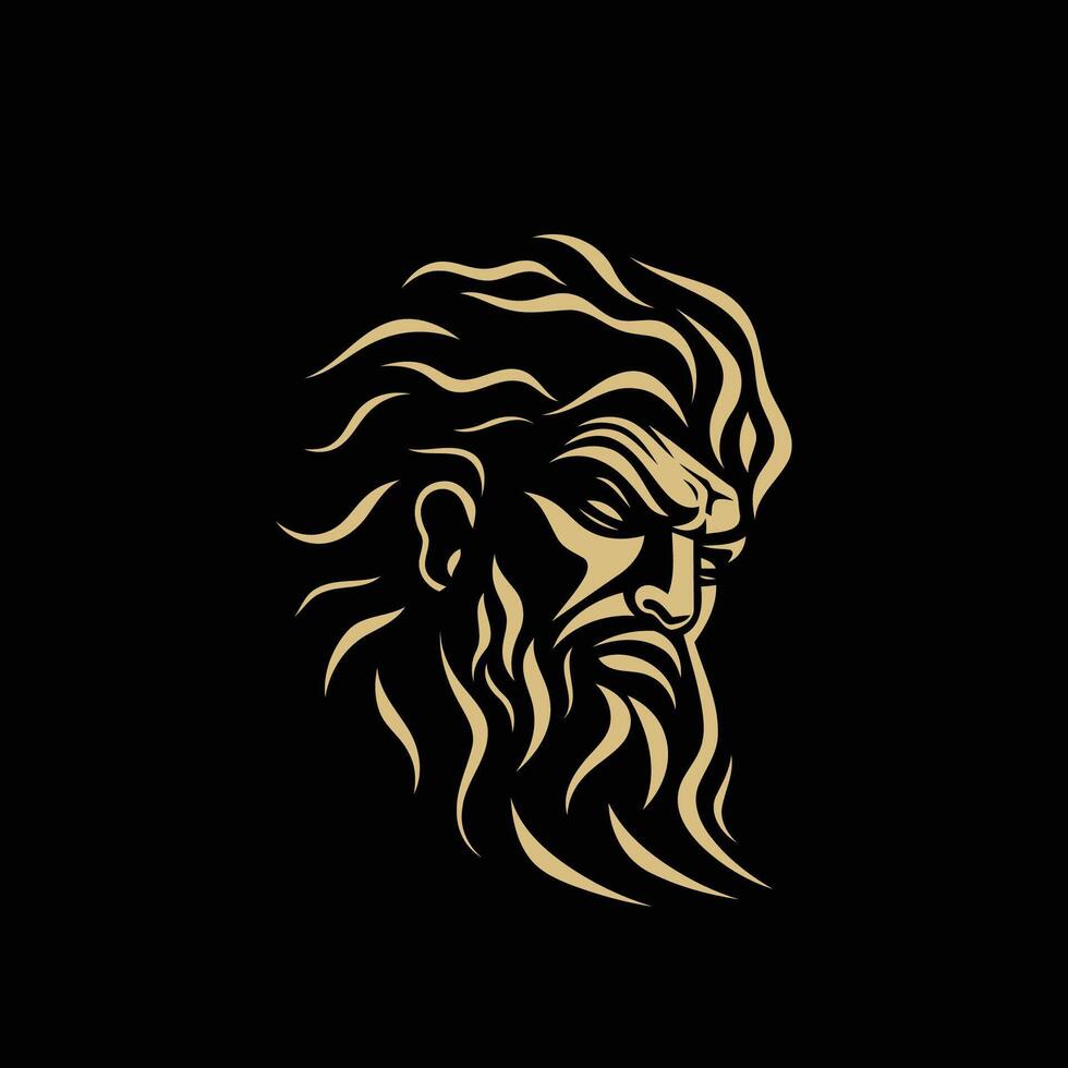 AI generated Zeus logo design vector illustration